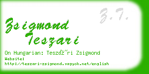 zsigmond teszari business card